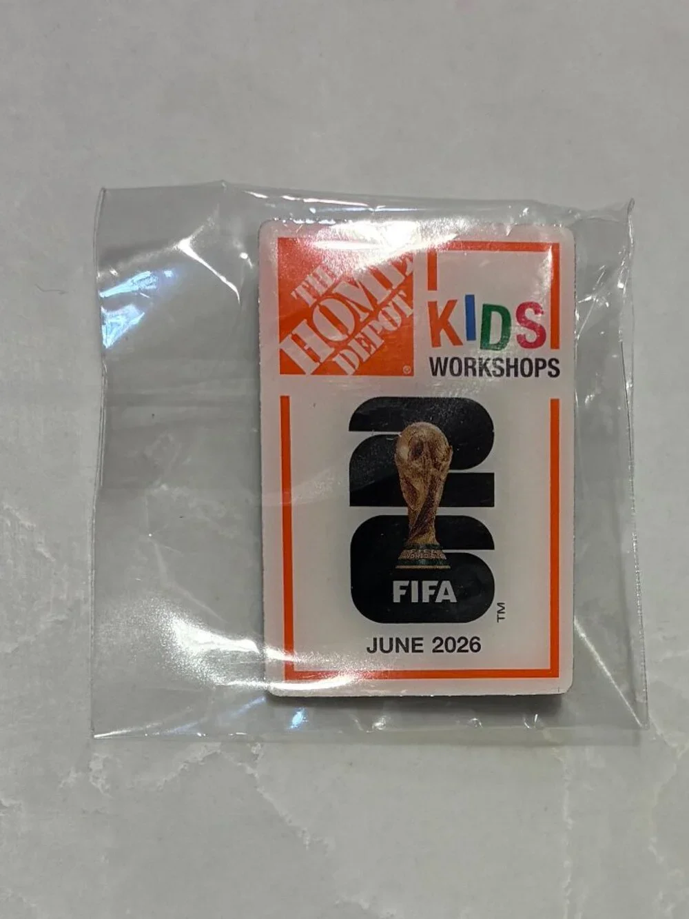Home Depot Kid's Workshop Kit Goalie Game June 2026 With FIFA Pin